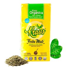Kraus Organic Yerba Mate – Certified Organic Gluten-Free & Kosher – Fair Trade Argentine Herbal T, Kraus Organic Yerba Mate – Cer