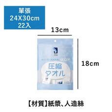 日本伊藤 ITO 壓縮毛巾 洗臉巾 拋棄式毛巾 旅行用品 小日驚奇, 1個, 22入壓縮毛巾