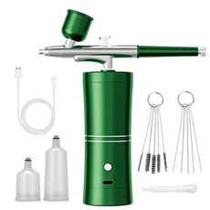 휴대용 미스트 분사기 홈케어 수분 공급 피부 관리용 뷰티 디바이스, 그린 선물 세트, USB 충전 모델