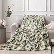 돈모양 담요 머니 돈벼락 선물 사무실 개업 선물 블랭킷 집들이