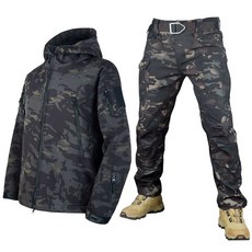 러이더 방한복 낚시수트 설산 카키 라이더복 방수복 동계, 나이트 카모플라주
