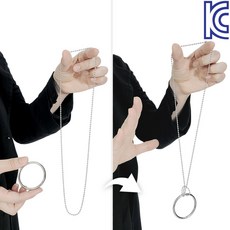 [KC인증] JL매직 드롭링 마술도구 목걸이에 링이 걸리고 탈출도 하는 초보 어린이 마술 도구, 1개