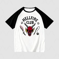 기묘한이야기 헬파이어클럽 반팔 티셔츠 반팔티 옷 비공식 굿즈