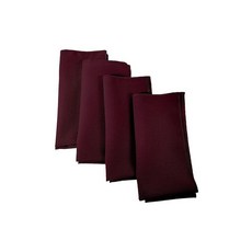 LA Linen 4팩 폴리 블렌드 냅킨 부드럽고 세탁 가능하며 재 한 천 얼룩 주름 방지 저녁 식사 결혼식 파티용 45.7 x 45.7cm 18 18인치 옐로우 다크 26552, 4, 18" x 18" (Set of 4), 버건디