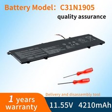 BVBH C31N1905 배터리 ASUS VivoBook S14 M433 ADOL14FLC S4600F M3400QAM4600I, 01 Black, 01 4001 - 5000 MAh, 01 CHINA, 1개