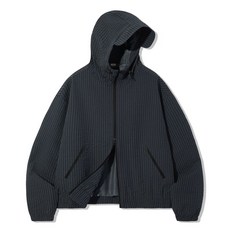 트릴리온 체크 패턴 후드 집업 윈드브레이커_네이비 블랙 388544