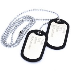 목걸이 체인 펜던트 2 플레이트 아이덴티티 Dog Tag 합금 패션 맨즈