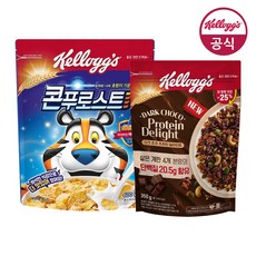켈로그 시리얼 콘푸로스트 600g (1개) 프로틴 딜라이트 350g (1개), 1개