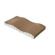 瓦楞紙貓抓板 雙面耐磨貓抓板 不掉屑貓磨爪玩具, 1個, 波浪形