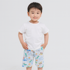 아이나라 유아 남아 공룡 자동차 반바지 여름 홈웨어