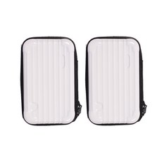 바로스포츠 (1+1) 커플 하드 케이스 파우치 클러치백, 화이트 2EA