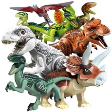 [알꿀밤-호환블럭-공룡] A세트 쥬라기월드 공룡블럭 8종, 1개