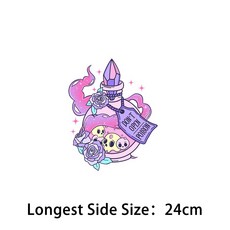 핑크 할로윈 패턴 패션 패치 의류용 다리미 전송 열 접착 비닐 데칼 스티커 DIY