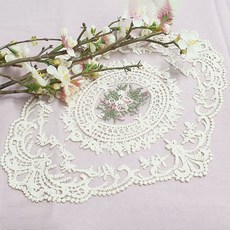 탁자 망사 장식 자수 테이블 러너 데코 품 레이스 79203pc 1(ea), 색상, 사이즈