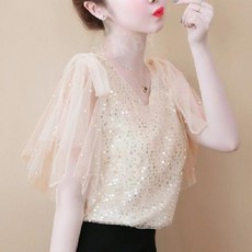 픽바이 사교댄스복 라틴댄스복 줌바 방송 라인 반팔 스포츠 댄스상의