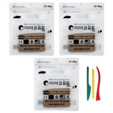이야코 만지락 소프트 유토 200g x 3p + 주걱칼 3종 세트, 2세트, 혼합