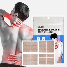닥터키 근육통 동전패치 밸런스 패치 4가지 사이즈_손가락 무릎 등 손목, 1개, 46개입
