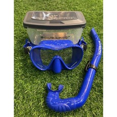 SCUBAPRO TRINIDAD 自潛面鏡套組，無框設計，廣闊視野，舒適貼合，潛水浮潛皆適用, 藍色面鏡呼吸管套組, 藍色面鏡呼吸管套組
