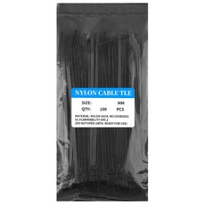 싱글레이드 고강도 PA66 케이블타이 특대형 4.8 X 450 mm, 블랙, 100개