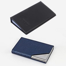 휴대용 예쁜 카드 명함책자 명합지갑 명함 카드 보관 케이스 세트, 01.명함집180매 + 네이비 명함케이스