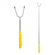 신축성 바베큐 포크 스틱 핫도그 스틸 마시멜로 꼬치 스테인레스 소시지 도구 로스팅, 01 Style B, 01 빠른