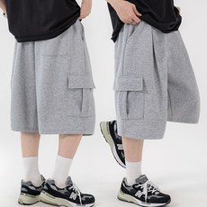 FITOJIM 남자 반바지 와이드 카고 버뮤다팬츠 츄리닝 트레이닝 바지