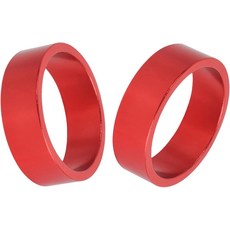 룰벨룩 2Pcs 로드 자전거 헤드셋 세탁기 스템 스페이서 알루미늄 합금 포크 액세서리, Red, 10mm