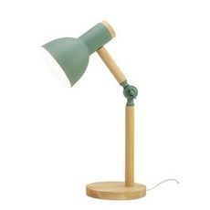 協群光電 北歐風木紋小檯燈 - 簡約設計、護眼檯燈、可調節角度, 綠色
