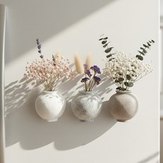 담결 달항아리 냉장고 자석 입체 마그넷 3종세트, 평화 (화이트/블랙대리석/브라운대리석)