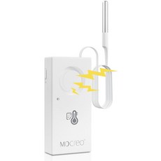 MOCREO 냉장고 냉동고 온도계 110DB 시끄러운 경고음 알람 기능이 있는 블루투스 온도 센서 냉장고/어항/욕조용, MOCREO 냉장고 냉동고 온도계, 110DB 시끄러운