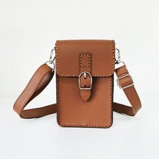 [토단교재] 하비 가죽 버클 핸드폰 크로스백 만들기(카드주머니)-1인세트, 상세페이지 참조, 1개