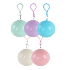 휴대용 일회용 여행 골프 아웃도어 하이킹 낚시 캠핑 야외 스포츠용 우비볼 우비공 비옷 우의 우비 마카롱 키링, 본상품