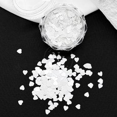 화이트 하트 스팽글 네일글리터 G-01