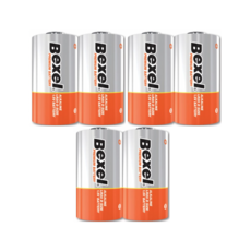 벡셀 알카라인 벌크 D 6알 건전지, 1개입, 6개