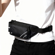 비피 스포츠 초경량 방수 등산힙색 + 물병 홀더 흔들림 없는 밀착감 & 넉넉한 수납, 블랙, 1개