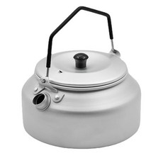 야외 주전자 알루미늄 피크닉 경량 주전자 Bushcraft 관광 캠핑 캠프 파이어 조리기구 커피 포트 0.8L, 은, 1개