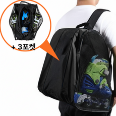 고트 3포켓 인라인스케이트 하프백, 블랙, 1개