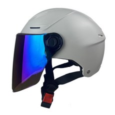 초대형 반모 헬멧 전동킥보드 안전모 빅사이즈 여름용 통풍 경량 헬멧, 1개, 그레이-자외선차단컬러안경80대두