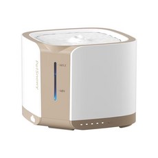 PetSnowy SNOW 寵物智能飲水機 2L，多重過濾，靜音運作，食品級材質，寵物健康飲水首選, 1個, 咖白, 咖白