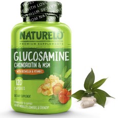 NATURELO Glucosamine with Chondroitin MSM Boswellia & Vitamin C capsule, 1個, 120 件