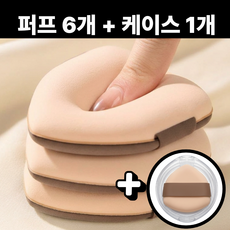 고운하움 투웨이 화잘먹 밀착 대왕 쿠션 퍼프, 6개, 혼합색상