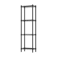 KIWISH奇意 鐵力士架 層架 鐵架 波浪架, 暗夜黑, 4層