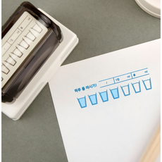 디자인아지트 학습스탬프 직사각 SR03 의류용잉크, 1개, 검정