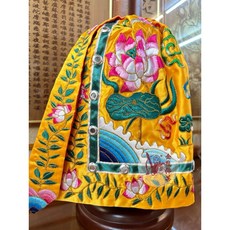 金龍佛具 高級觀音衣 黃色 1尺3, 1個, 1尺2長-1尺3神明穿