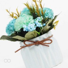 오드픽 수국 조화 화분 블루