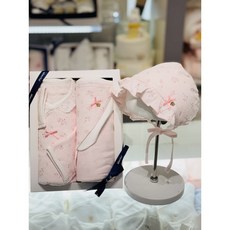 [백화점 정품] 압소바 신생아 순면 사계절 배냇 슈트 임신 출산 선물 배냇슈트+속싸개+신생모 3종 세트