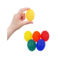 비전메이커 파워볼 악력볼 손 마사지 실리콘 볼 재활운동 완력기 애그 원형 타원형, 1개, 옐로우(타원형)