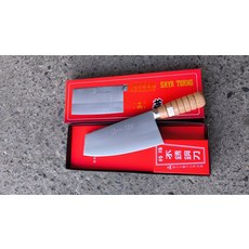 SHYR TORNG 特殊不銹鋼刀, 中厚尖 剁刀V金不銹三合鋼木柄兩用型, 1個