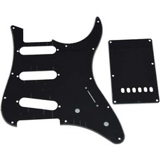 Dopro 기타 SSS 픽가드 및 트레몰로 트렘 커버 백 플레이트 야마하 퍼시피카 기타 화이트 3겹, SSS Pickguard, 블랙 3겹