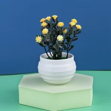 인공 식물 미니 분재 작은 시뮬레이션 나무 화분 가짜 사무실 테이블 가정 정원 장식, 6) 6x14cm
